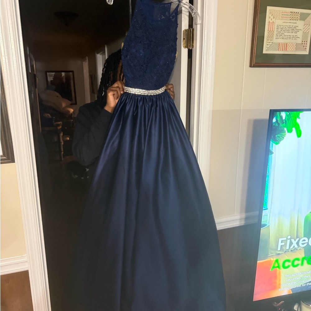 Elegant Navy Blue Pageant/prom dress